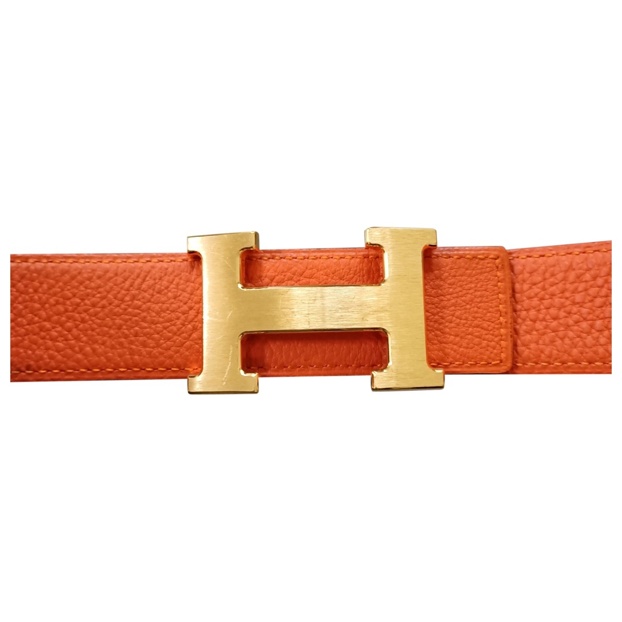 H leather belt Hermès Orange size 85 cm 